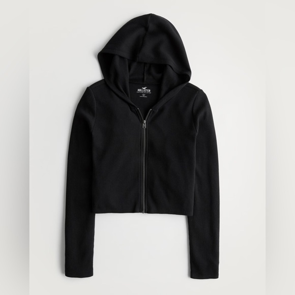 Hollister Tops - 2 NWT Hollister waffle zip hoodies